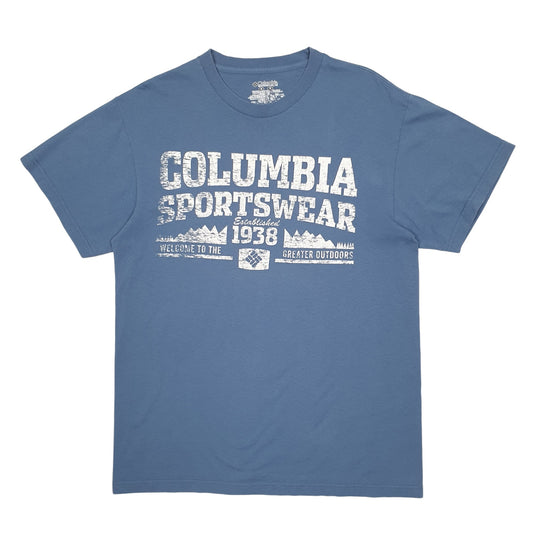 Mens Blue Columbia Sportswear Spellout Short Sleeve T Shirt