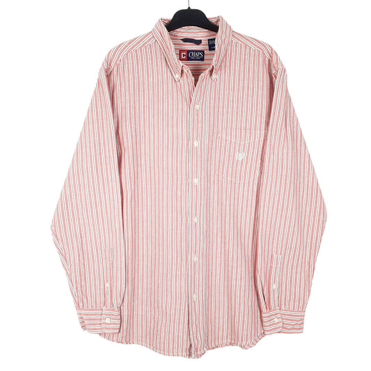 Mens Red Chaps Oxford Long Sleeve Shirt