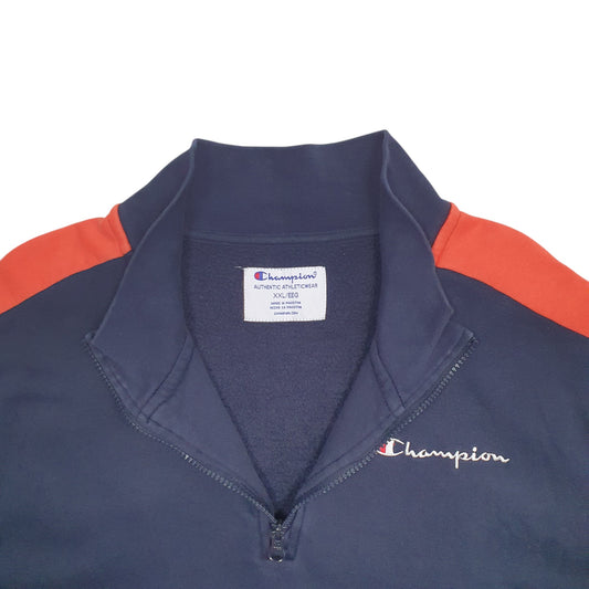 Mens Navy Champion Quarter Zip Jumper