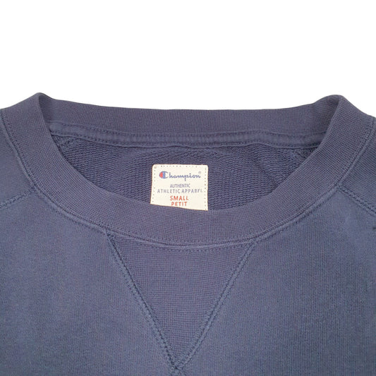 Womens Navy Champion Script Raglan Crewneck Jumper