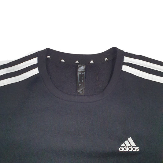 Mens Black Adidas Crewneck Jumper