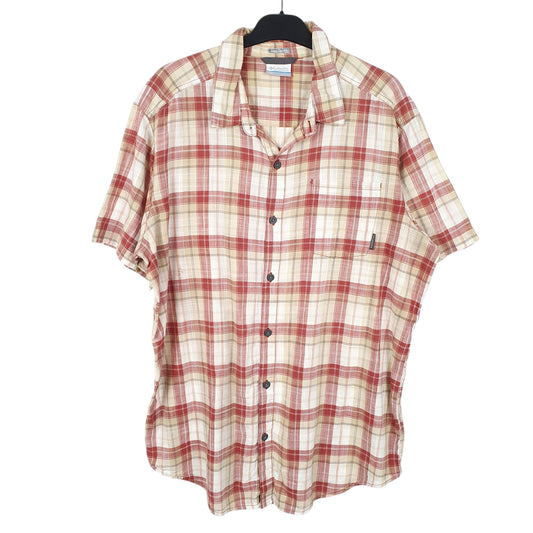 Mens Beige Columbia Sportswear Short Sleeve Shirt