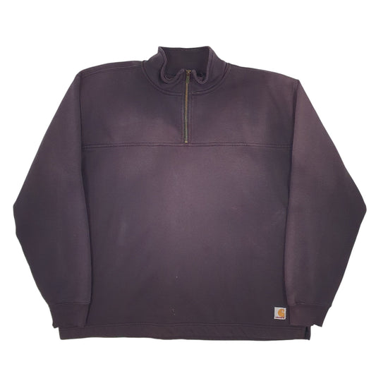 Mens Black Carhartt Quarter Zip Jumper