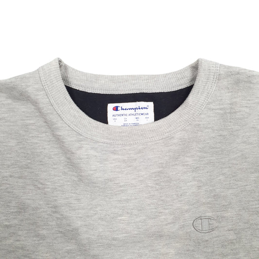 Mens Grey Champion Crewneck Jumper