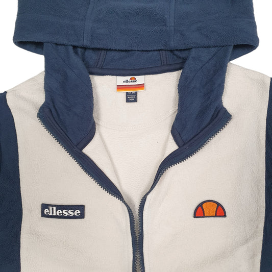 Mens White Ellesse Hoodie Full Zip Jumper