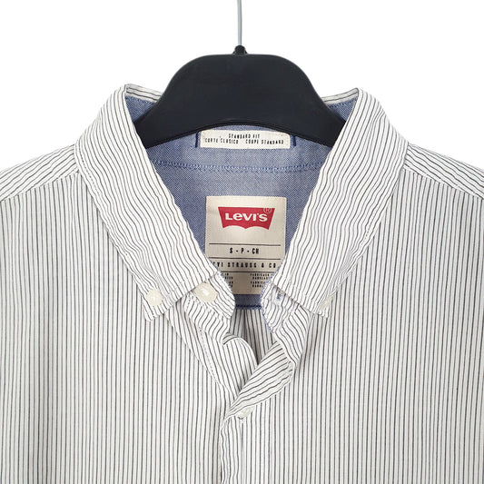 Mens White Levis Long Sleeve Shirt
