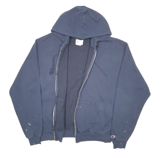 Mens Navy Champion Hoodie Full Zip Jumper