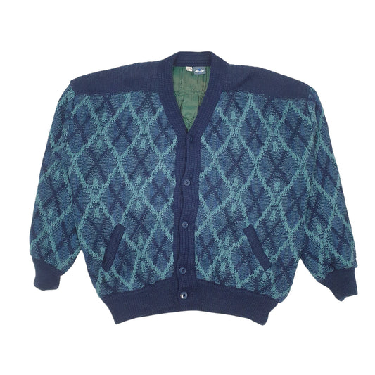 Mens Blue Unbranded Knitwear Cardigan Full Zip Coat