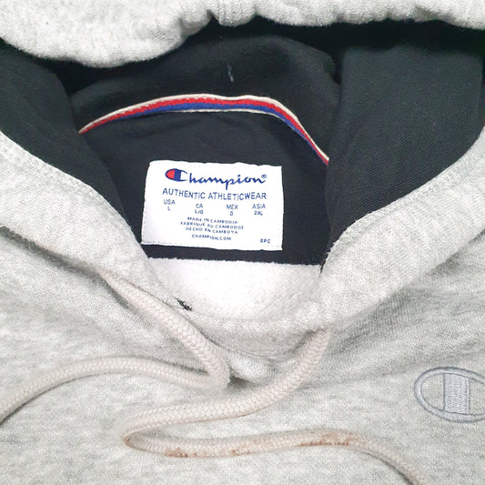 Mens Grey Champion Hoodie Jumper