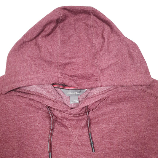 Mens Burgundy Eddie Bauer Hoodie Jumper