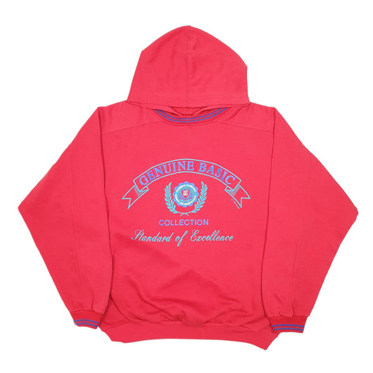 Mens Red IOU Vintage 1992 Classic Comfort Genuine Basic Hoodie Jumper