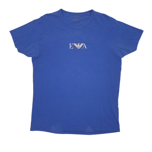 Mens Blue Emporio Armani Short Sleeve T Shirt