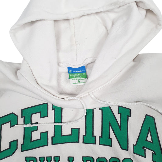 Mens White Champion Celine Bulldogs Hoodie Jumper