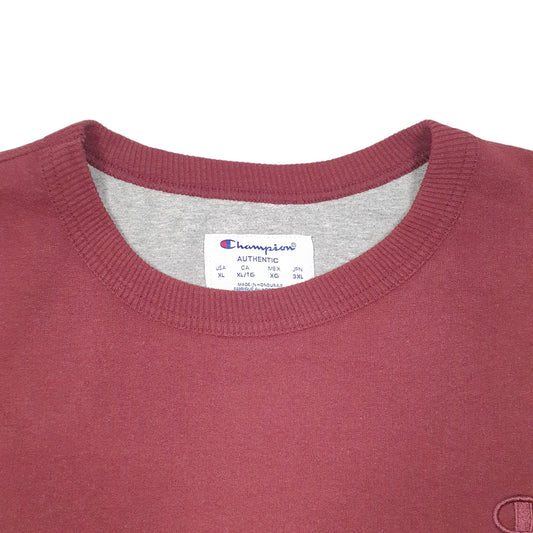 Mens Burgundy Champion Crewneck Jumper