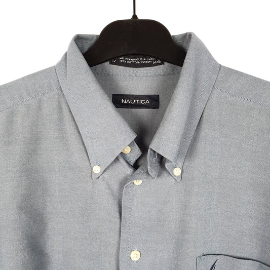 Mens Blue Nautica Long Sleeve Shirt