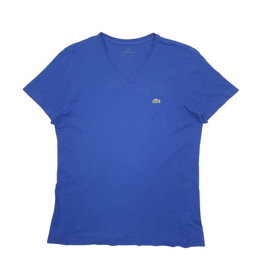Womens Blue Lacoste Short Sleeve T Shirt