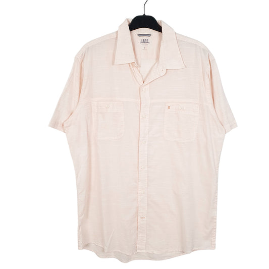 Mens Peach Izod Saltwater Short Sleeve Shirt