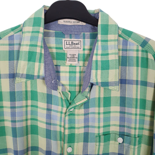 Mens Green L.L.Bean Long Sleeve Shirt