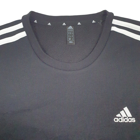 Mens Black Adidas Crewneck Jumper