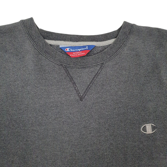 Mens Grey Champion Crewneck Jumper