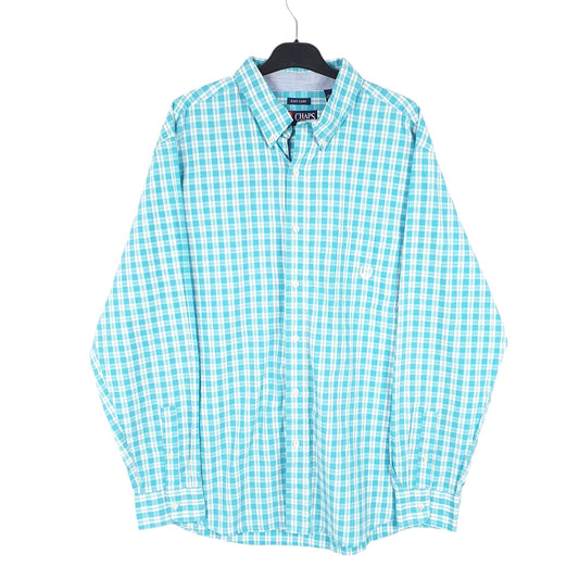 Mens Turquoise Chaps Long Sleeve Shirt
