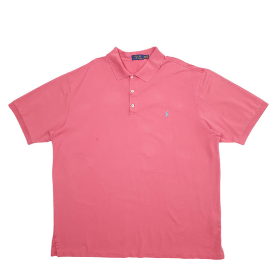 Mens Pink Ralph Lauren Short Sleeve Polo Shirt