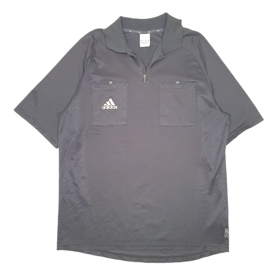 Mens Black Adidas Active Workout Gym Football Short Sleeve T Shirt