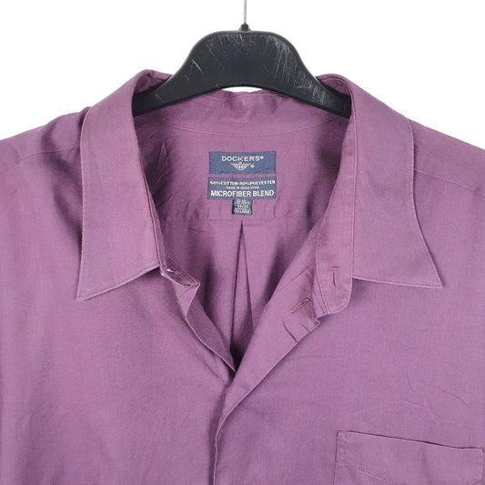 Mens Purple Dockers Long Sleeve Shirt