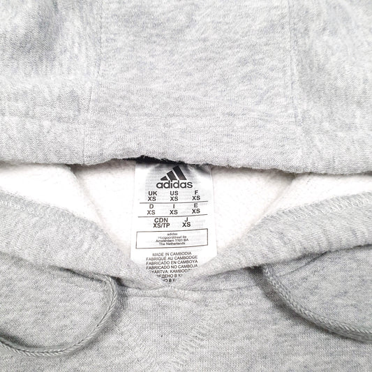 Mens Grey Adidas Volleyball Academy Indianapolis USA Spellout Hoodie Jumper