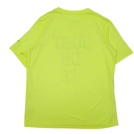Mens Green Nike Just Do It Spellout Active Gym Workout Short Sleeve T Shirt