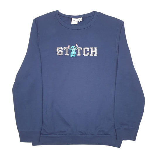 Womens Navy Disney Stitch Character Lilo Crewneck Jumper