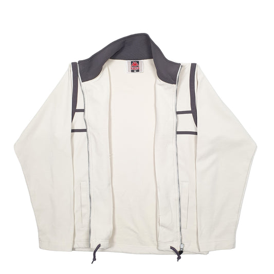Mens Cream Kappa Full Zip Jumper