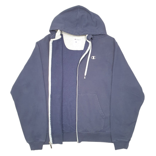 Mens Navy Champion Hoodie Full Zip Jumper