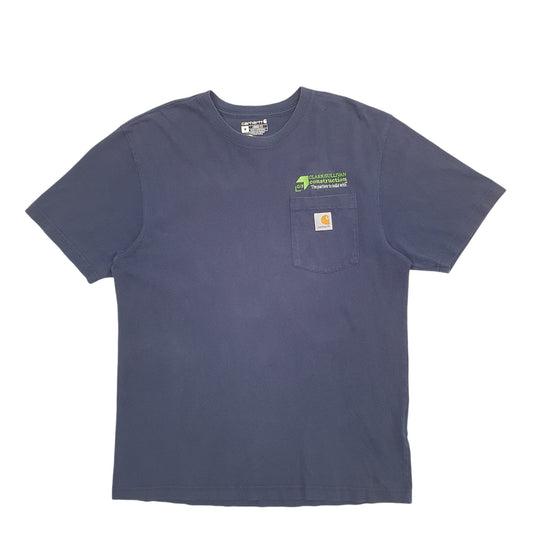 Mens Navy Carhartt Short Sleeve T Shirt
