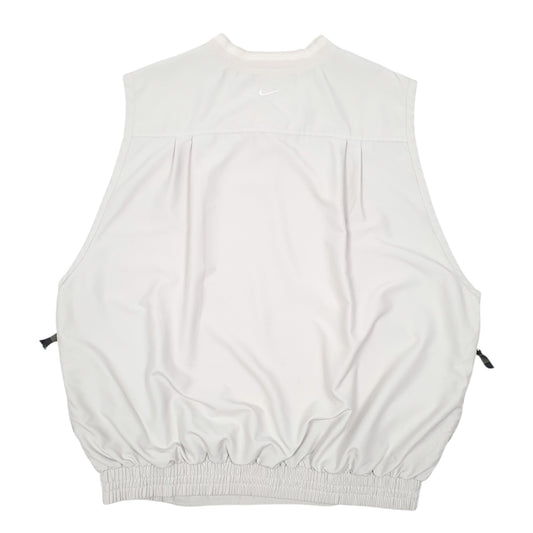 Mens Beige Nike Golf Vest Windbreaker Short Sleeve T Shirt