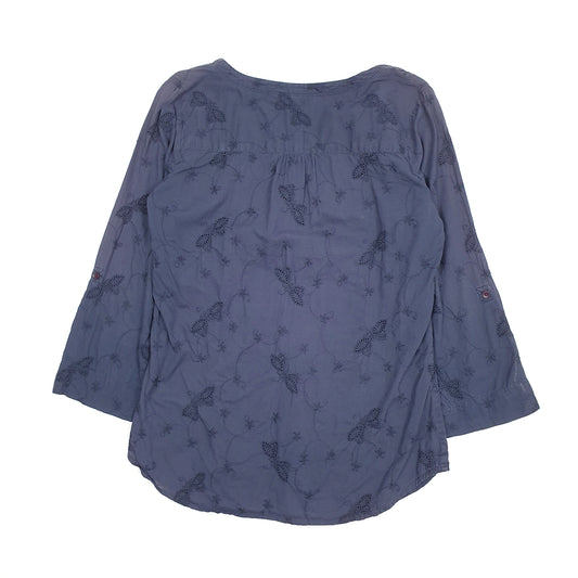 Womens Navy Fat Face Long Sleeve T Shirt