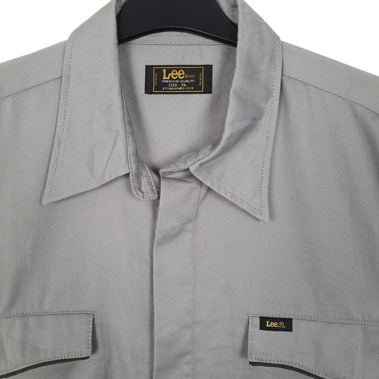 Mens Grey Lee Short Sleeve Shirt