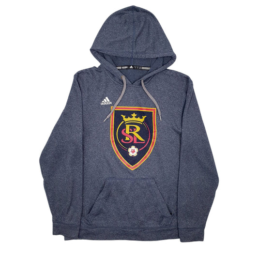 Mens Blue Adidas Hoodie Jumper