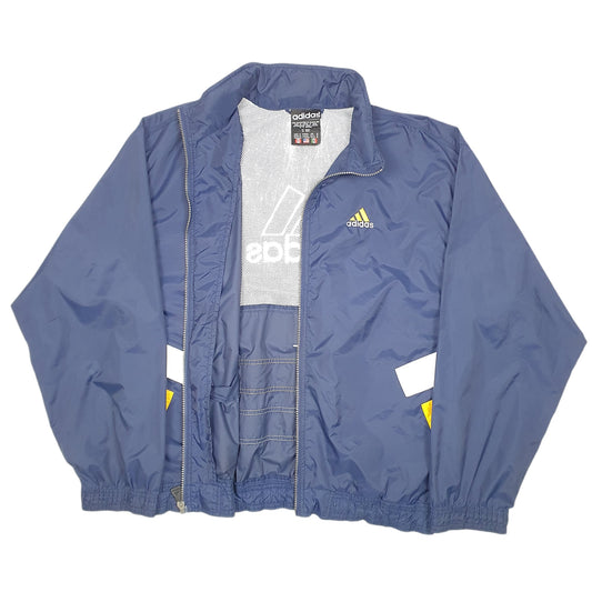 Mens Navy Adidas Vintage Hooded 90s Coat