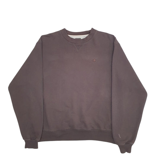 Mens Brown Champion Crewneck Jumper