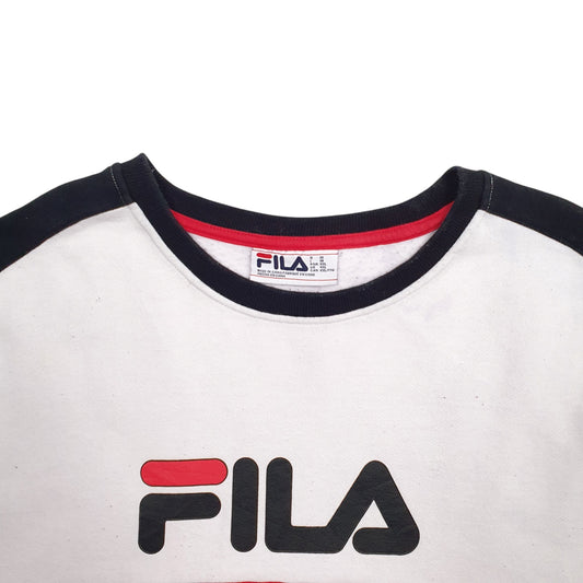 Mens Red Fila International Spellout Crewneck Jumper