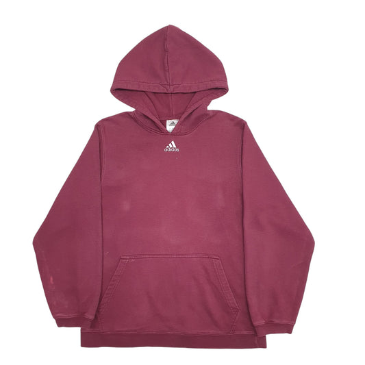 Womens Burgundy Adidas Hoodie Jumper