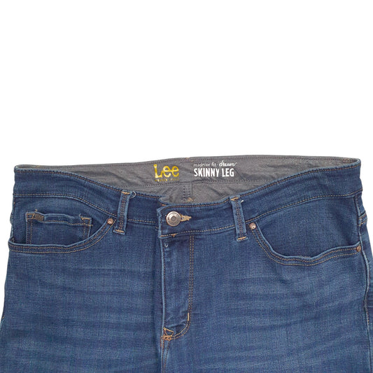 Womens Blue Lee Midrise Stretch Fit Casual JeansW36 L30