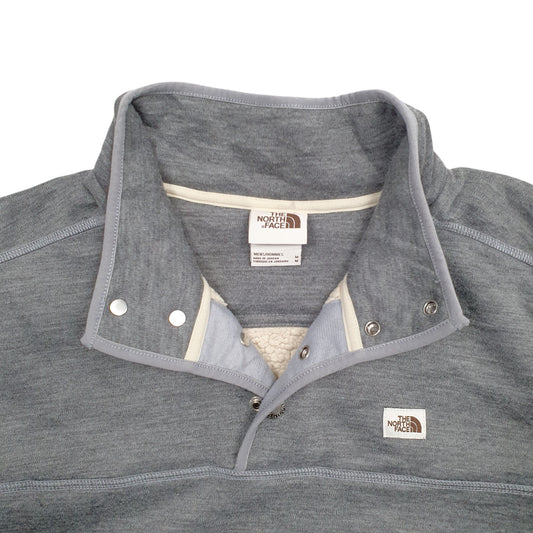 Mens Grey The North Face Quarter Zip Jumper