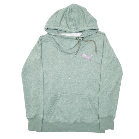 Womens Green Puma Hoodie Jumper