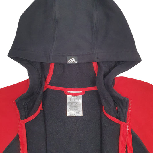 Mens Red Adidas Full Zip Jumper