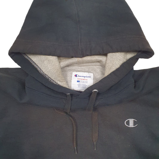 Mens Black Champion Hoodie Jumper