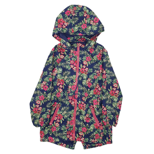 Womens Navy Unbranded Floral Coat