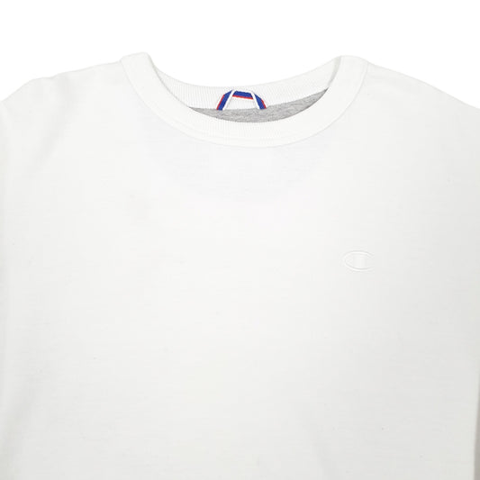 Mens White Champion Crewneck Jumper
