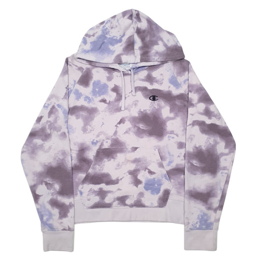 Womens Pink Champion Tie Dye Hoodie Jumper